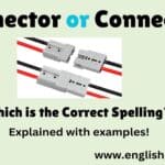 Connector or Connecter Which is the Correct Spelling