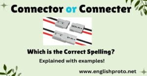 Connector or Connecter Which is the Correct Spelling